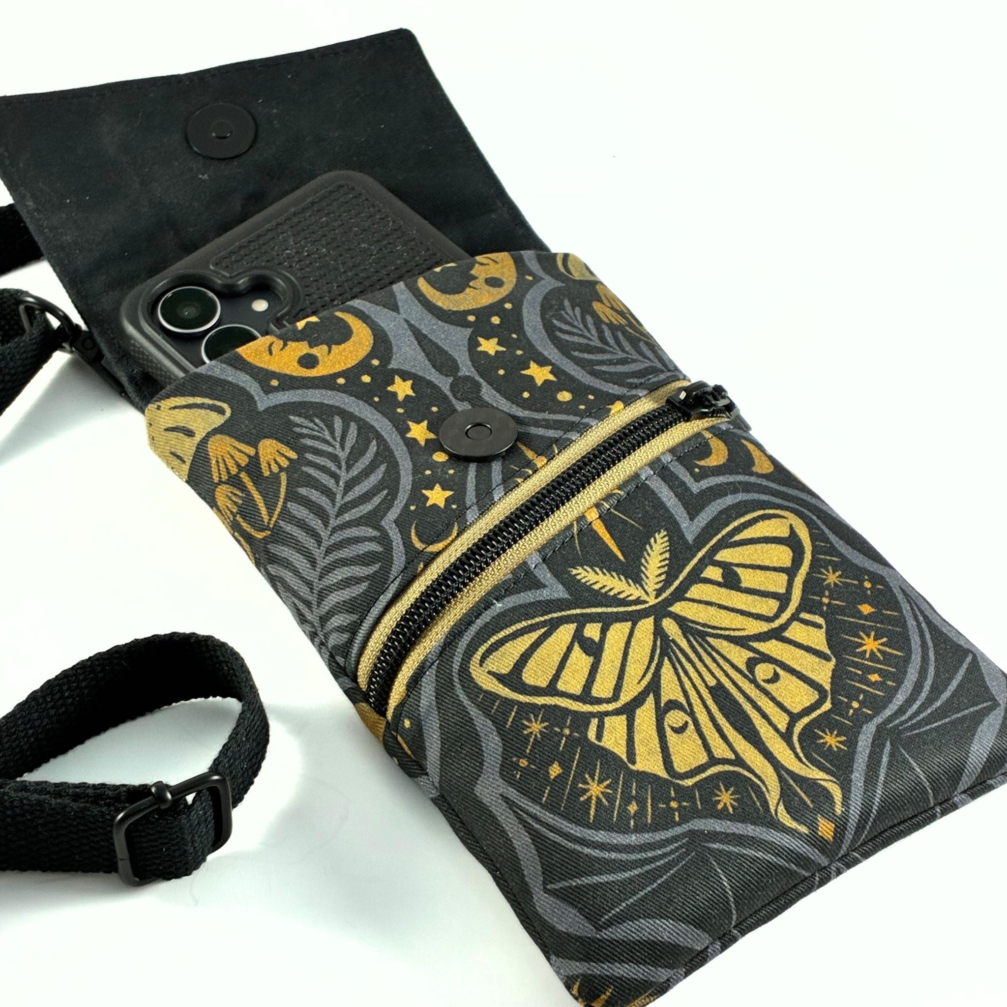 Celestial Luna Moth Phone Bag
