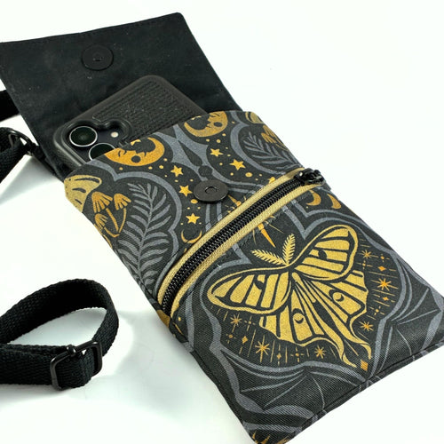 Celestial Luna Moth Phone Bag