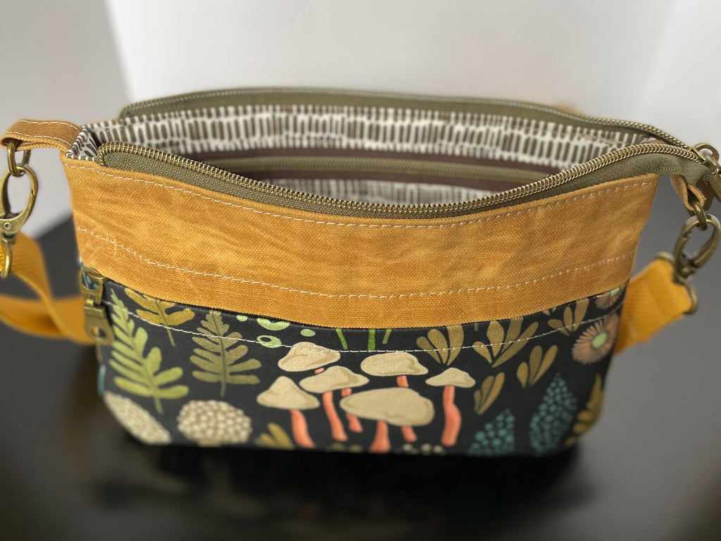 Shrooms Crossbody Bag with Built In Wallet